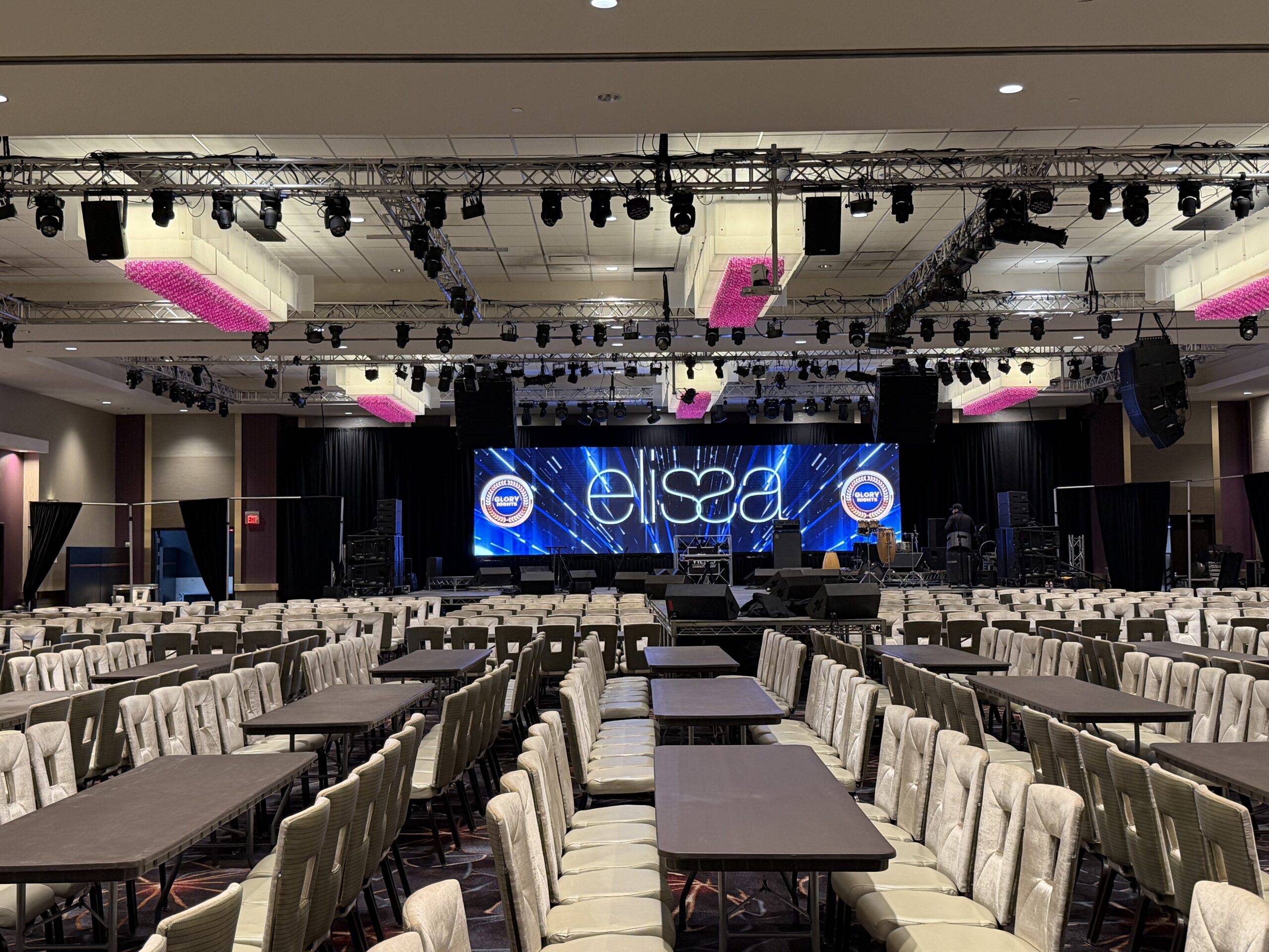 Festival main stage production with LED wall and line array PA photo 15