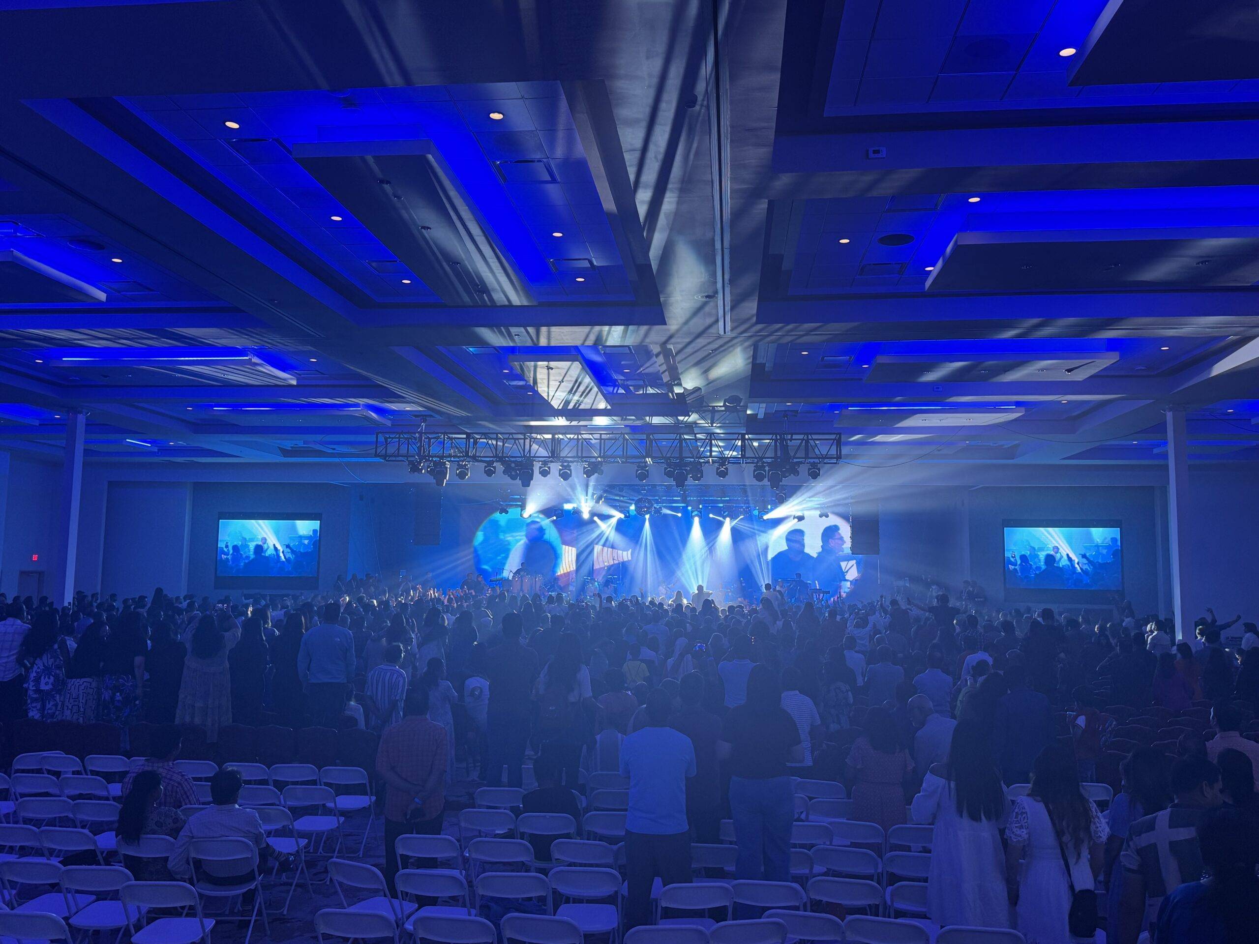 Festival main stage production with LED wall and line array PA photo 5