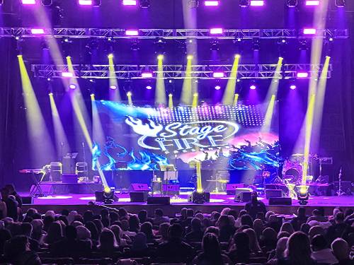 Intelligent stage lighting rig designed for a concert by Prime AV