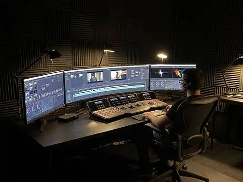 Video post-production editing suite for event recordings in Northern Virginia
