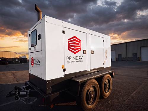 On-site power and distribution for a groundbreaking event