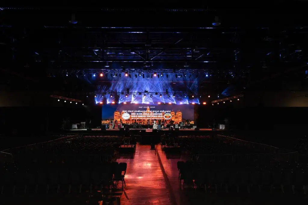 LED video wall and IMAG screens on the AKKA 2026 main stage carrying live camera and program content